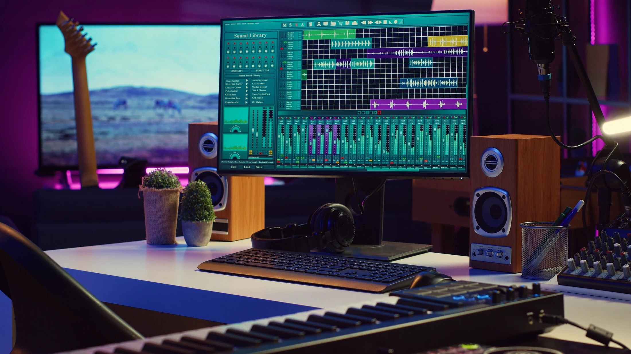 Music follows the movement.
